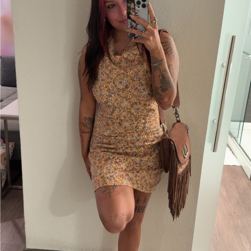 Elliatt Floral Halter Mini Dress - Multicolor